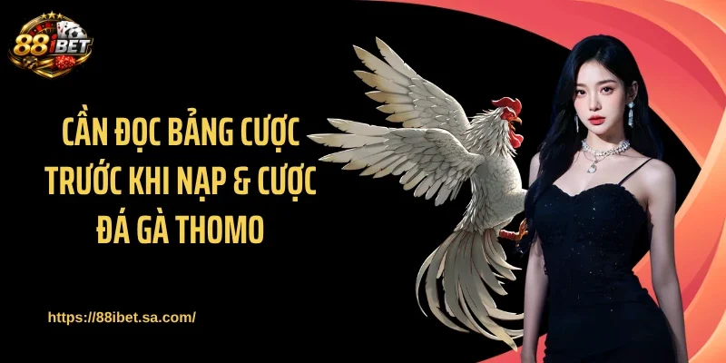 Cần đọc bảng cược trước khi nạp & cược đá gà Thomo